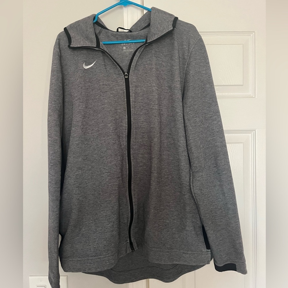 Nike Gray Dri Fit Zip-Up Hoodie